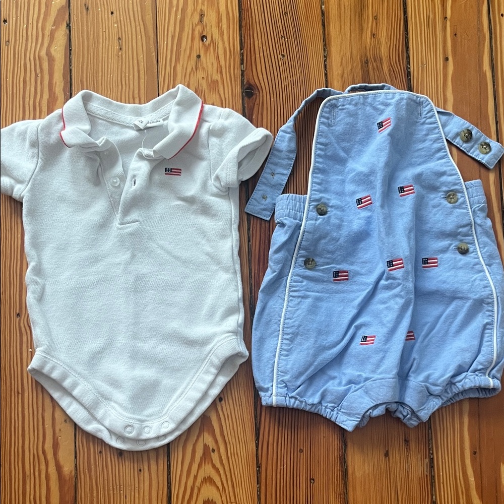 Janie and Jack American Flag Outfit